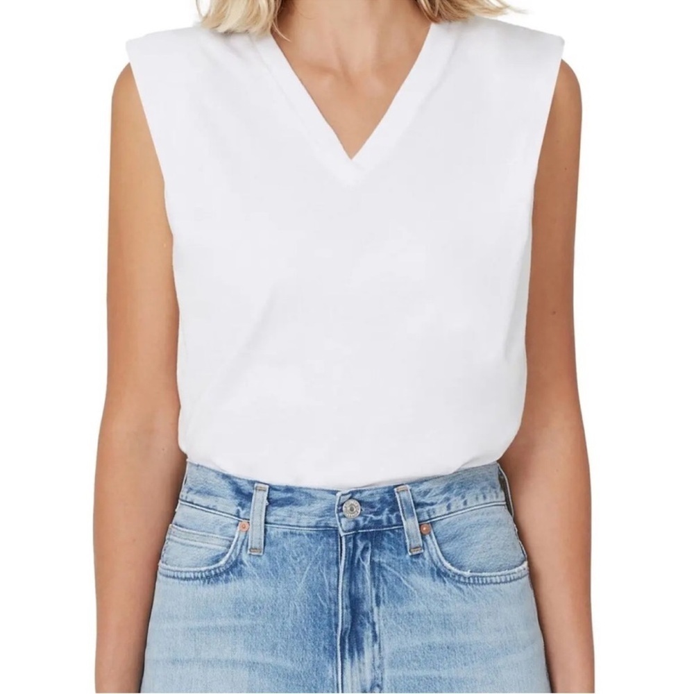 CITIZENS OF HUMANITY Zosia Padded Shoulder T-Shirt Size XS
